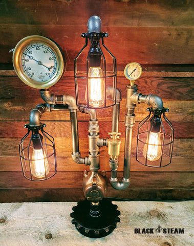 Antigue Steam Gauge Lamp 1804