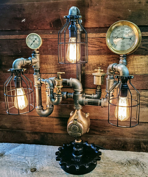 Antique Steam Gauge Lamp 1805