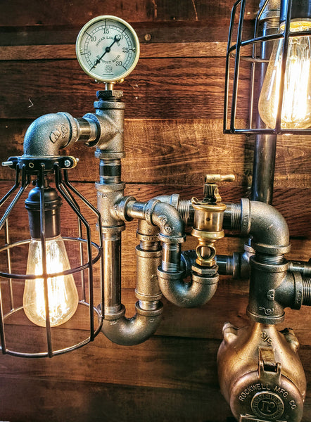 Antique Steam Gauge Lamp 1805