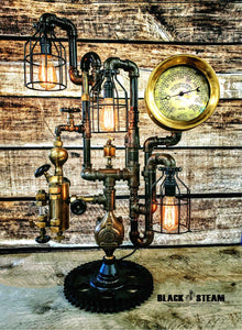 Antigue Steam Gauge Lamp 1808