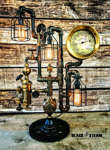 Antigue Steam Gauge Lamp 1808